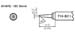 T15-BC1 Soldering Tip, BEVEL, 1mm/45° x 11.5mm, FM-2027