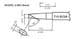 T15-BC28 Soldering Tip, HOOF, 2.8mm/60° x 17.6mm, FM-2027