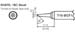 T15-BCF1 Soldering Tip, BEVEL, 1mm/45° x 11.5mm, TINNED FACE ONLY, FM-2027