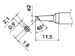T15-BCM2 Soldering Tip, BEVEL, w/INDENT (SCOOP), 2mm/45° x 11.5mm, FM-2027