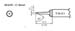 T15-C1 Soldering Tip, BEVEL, 1mm/60° x 12mm, FM-2027