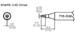 T15-D08 Soldering Tip, CHISEL, 0.8 x 9.5mm, FM-2027