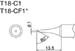 T18-C1 Beveled Soldering Tip, 60°, 1.00mm, FX-8801/907/900M/913