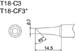 T18-C3 Beveled Soldering Tip, 45°, 3.00mm, FX-8801/907/900M/913