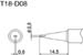 T18-D08 Chiseled Soldering Tip, 0.80mm, FX-8801/907/900M/913