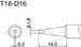 T18-D16 Chiseled Soldering Tip, 1.60mm, FX-8801/907/900M/913