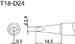 T18-D24 Chiseled Soldering Tip, 2.40mm, FX-8801/907/900M/913