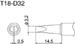 T18-D32 Chiseled Soldering Tip, 3.20mm, FX-8801/907/900M/913