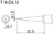 T18-DL12 Chiseled Soldering Tip, 1.2LD, FX-8801/907/900M/913